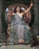 "Κίρκη Προσφέρει το Ποτήρι στον Οδυσσέα" (Circe Offering the Cup to Odysseus) του Άγγλου ζωγράφου Τζον Γουίλιαμ Γουότερχαουζ, Εκτύπωση έργο τέχνης σε κάμβα τελαρωμένο κάθετο 40Χ60εκ 