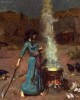 "Ο Μαγικός Κύκλος" (The Magic Circle), ένα έργο του 1886 του Άγγλου ζωγράφου Τζον Γουίλιαμ Γουότερχαουζ, Εκτύπωση έργο τέχνης σε κάμβα τελαρωμένο κάθετο 40Χ60εκ 