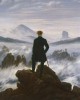 ο Οδοιπόρος πάνω από τη Θάλασσα της Ομίχλης (Wanderer above the Sea of Fog), ένα από τα πιο διάσημα έργα του Γερμανού ρομαντικού ζωγράφου Κάσπαρ Ντάβιντ Φρίντριχ (Caspar David Friedrich). Εκτύπωση έργο τέχνης σε κάμβα τελαρωμένο κάθετο 40Χ60εκ 