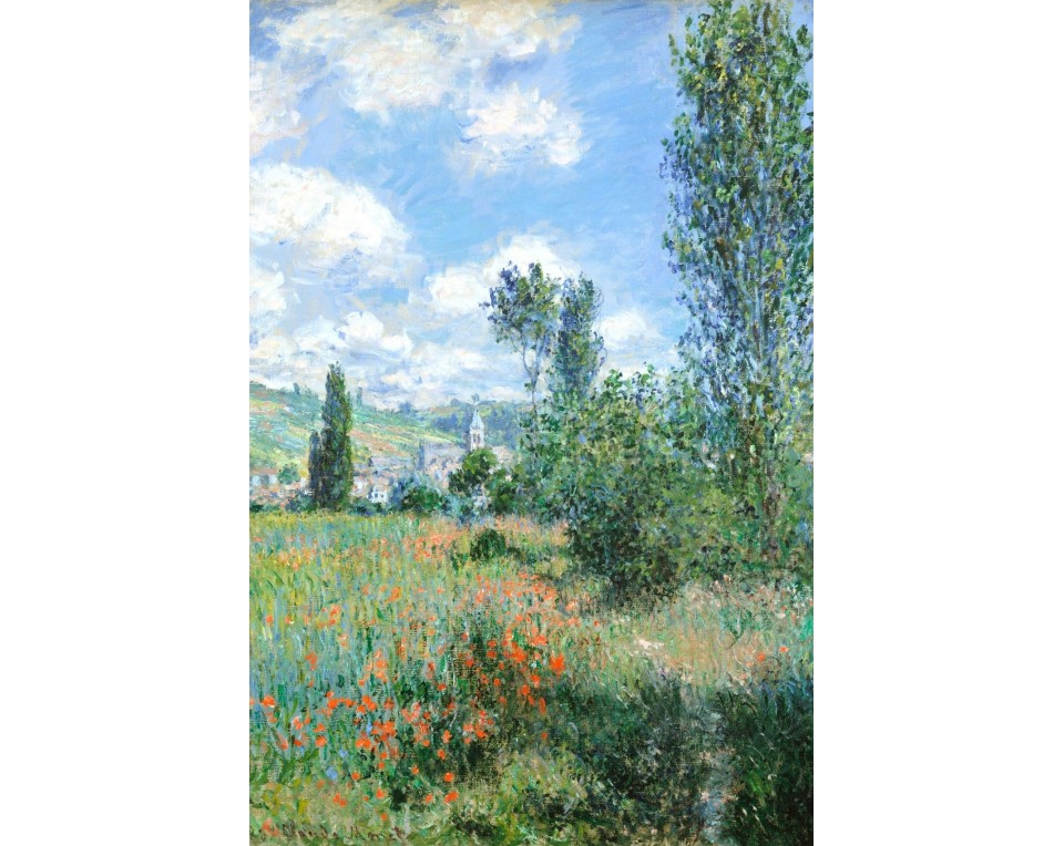η «Άποψη του Βετέιγ» (View of Vétheuil), ένα έργο του Γάλλου ιμπρεσιονιστή ζωγράφου Κλοντ Μονέ(Claude Monet). Εκτύπωση έργο τέχνης σε κάμβα τελαρωμένο κάθετο 40Χ60εκ 