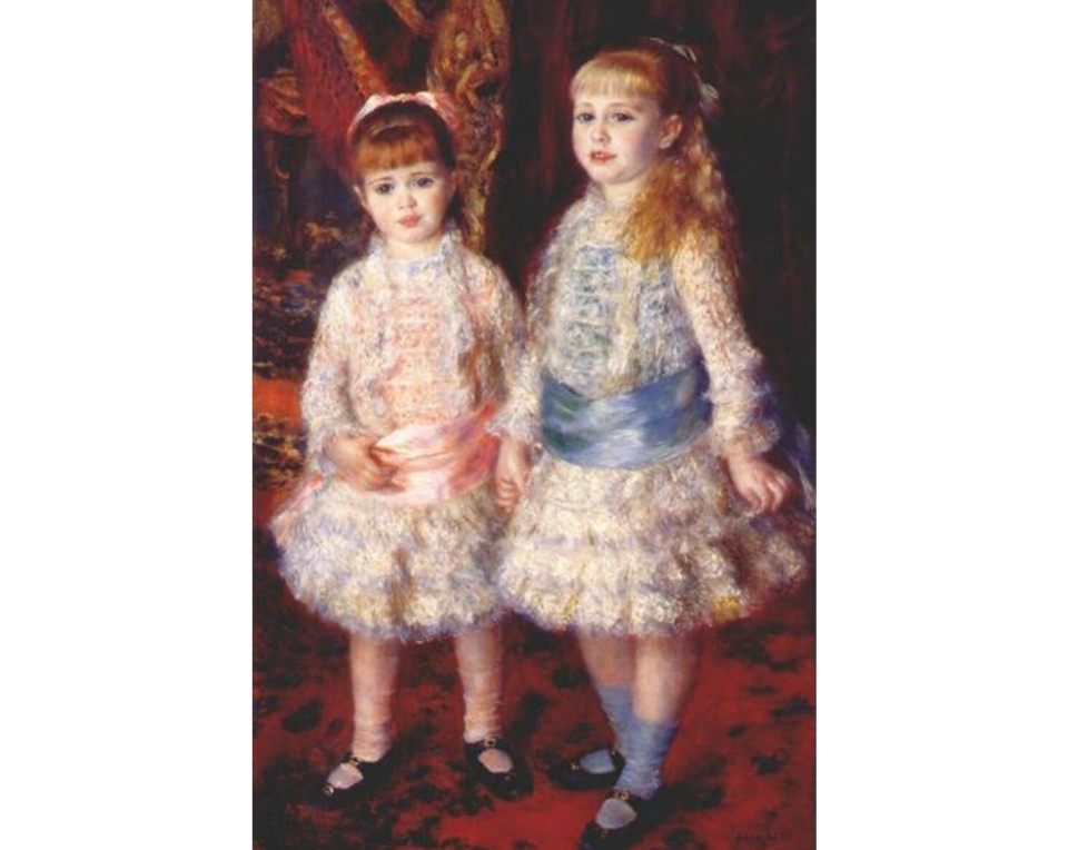 Pierre-Auguste Renoir "Les Demoiselles Cahen d'Anvers" Εκτύπωση έργο τέχνης σε κάμβα τελαρωμένο κάθετο 40Χ60εκ 