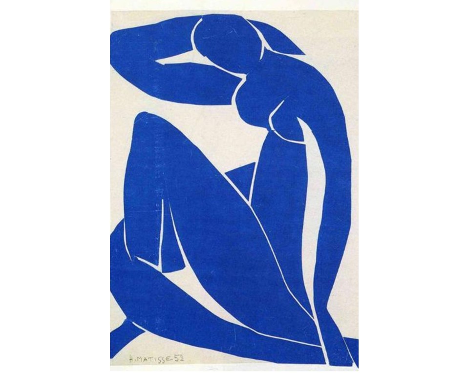 «Μπλε Γυμνό II» (Nu Bleu II) του Γάλλου καλλιτέχνη Ανρί Ματίς. Εκτύπωση έργο τέχνης σε κάμβα τελαρωμένο κάθετο 40Χ60εκ 