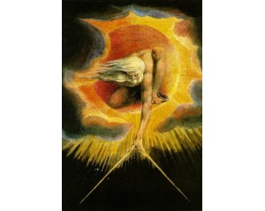 Ουίλλιαμ Μπλέηκ (William Blake), με τίτλο "Ο Αρχαίος των Ημερών" (The Ancient of Days) Εκτύπωση έργο τέχνης σε κάμβα τελαρωμένο κάθετο 40Χ60εκ 