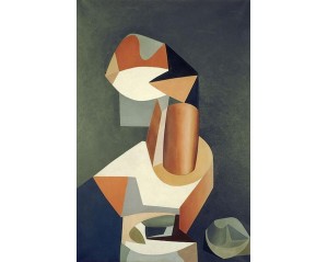 "Figure Rose" (Ροζ Φιγούρα) του Γάλλου ζωγράφου Ζαν Ελιόν (Jean Hélion). Εκτύπωση έργο τέχνης σε κάμβα τελαρωμένο κάθετο 40Χ60εκ 