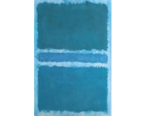 "Untitled (Blue Divided by Blue)" του Μαρκ Ρόθκο (Mark Rothko).  Εκτύπωση έργο τέχνης σε κάμβα τελαρωμένο κάθετο 40Χ60εκ 