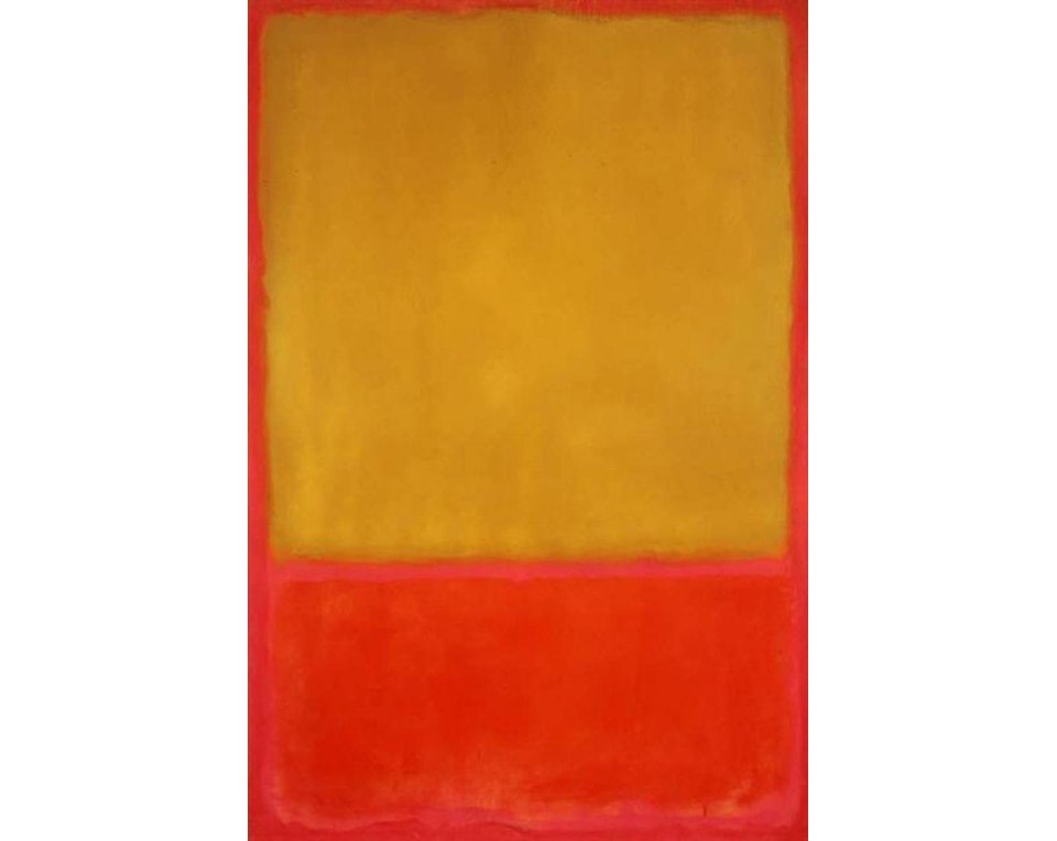  Μαρκ Ρόθκο (Mark Rothko) με τίτλο "Ώχρα και Κόκκινο σε Κόκκινο" ("Ochre and Red on Red").  Εκτύπωση έργο τέχνης σε κάμβα τελαρωμένο κάθετο 40Χ60εκ 