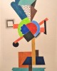 "Composition cubiste" (Κυβιστική Σύνθεση), ένα έργο του 1917 του Γάλλου ζωγράφου Auguste Herbin. Εκτύπωση έργο τέχνης σε κάμβα τελαρωμένο κάθετο 40Χ60εκ 