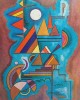  Βασίλι Καντίνσκι (Wassily Kandinsky, 1866-1944), Τίτλος: "Standing" (Ορθή Στάση). Εκτύπωση έργο τέχνης σε κάμβα τελαρωμένο κάθετο 40Χ60εκ 