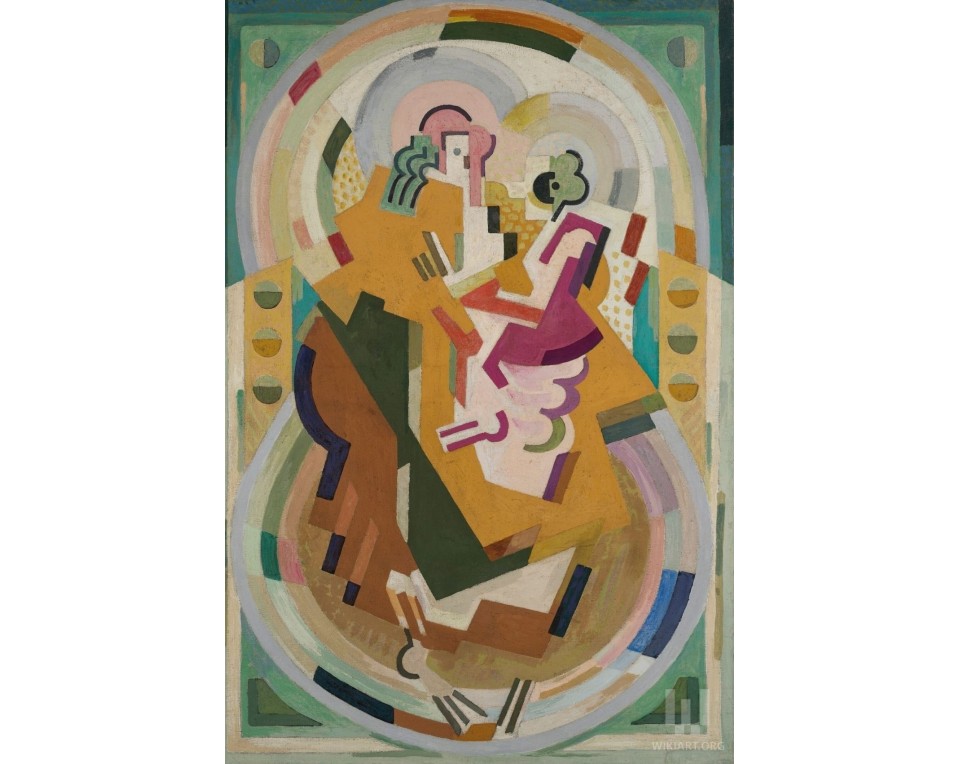 "Figure suggérée dans une peinture mesure-cadence-rythme" (Φιγούρα προτεινόμενη σε έναν πίνακα μέτρο-ρυθμός-καδέντσα) του Γάλλου καλλιτέχνη Albert Gleizes. Εκτύπωση έργο τέχνης σε κάμβα τελαρωμένο κάθετο 40Χ60εκ 