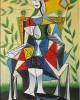  Πάμπλο Πικάσο «Καθιστή Γυναίκα σε Κήπο» (Seated Woman in a Garden). Εκτύπωση έργο τέχνης σε κάμβα τελαρωμένο κάθετο 40Χ60εκ 