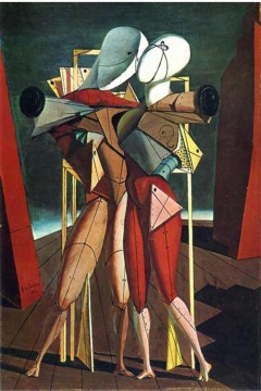 "Έκτορας και Ανδρομάχη" ("Hector and Andromache") Τζόρτζιο ντε Κίρικο (Giorgio de Chirico). Εκτύπωση έργο τέχνης σε κάμβα τελαρωμένο κάθετο 40Χ60εκ 