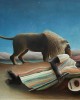  Ανρί Ρουσό (Henri Rousseau) με τίτλο "Η κοιμισμένη τσιγγάνα" Εκτύπωση έργο τέχνης σε κάμβα τελαρωμένο οριζόντιο 40Χ60εκ 