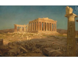 "Ο Παρθενώνας" του Αμερικανού καλλιτέχνη Frederic Edwin Church Εκτύπωση έργο τέχνης σε κάμβα τελαρωμένο οριζόντιο 40Χ60εκ 