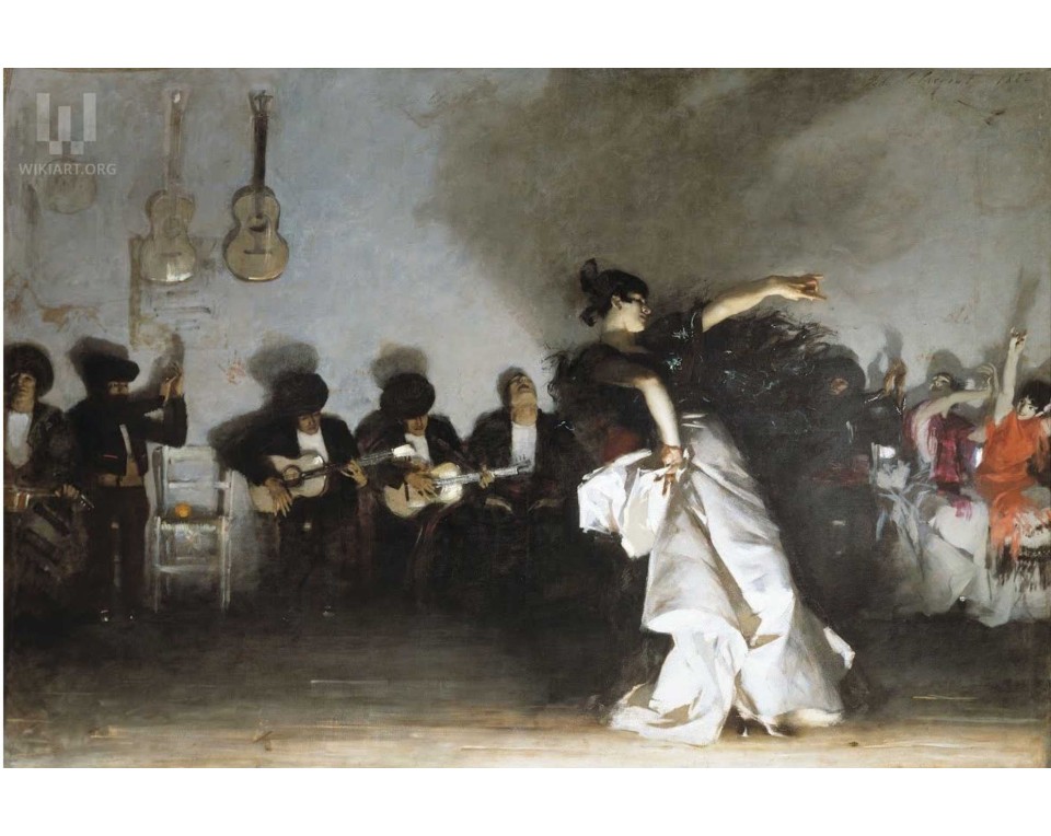 "El Jaleo" του John Singer Sargent.  Εκτύπωση έργο τέχνης σε κάμβα τελαρωμένο οριζόντιο 40Χ60εκ 