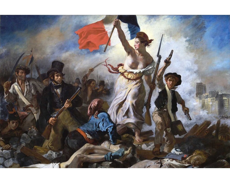  "Η Ελευθερία Οδηγεί τον Λαό" (γαλλικά: La Liberté guidant le peuple) και είναι έργο του Γάλλου ζωγράφου Ευγένιου Ντελακρουά (Eugène Delacroix).  Εκτύπωση έργο τέχνης σε κάμβα τελαρωμένο οριζόντιο 40Χ60εκ 