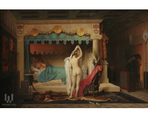  "Ο Βασιλιάς Κανδαύλης" (γαλλικά: Le Roi Candaules) του Γάλλου ζωγράφου Ζαν-Λεόν Ζερόμ (Jean-Léon Gérôme).  Εκτύπωση έργο τέχνης σε κάμβα τελαρωμένο οριζόντιο 40Χ60εκ 