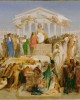  Ζαν-Λεόν Ζερόμ (Jean-Léon Gérôme), με τίτλο "Η Εποχή του Αυγούστου, η Γέννηση του Χριστού".  Εκτύπωση έργο τέχνης σε κάμβα τελαρωμένο οριζόντιο 40Χ60εκ 