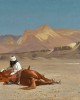 Ζαν-Λεόν Ζερόμ (Jean-Léon Gérôme) με τίτλο "Ο Αναβάτης και το Άλογό του στην Έρημο" (Rider and his Steed in the Desert), Εκτύπωση έργο τέχνης σε κάμβα τελαρωμένο οριζόντιο 40Χ60εκ 